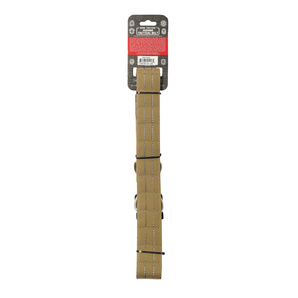 Boss Dog Human Boss Tactical Utility Dog Walker Belt Tan, 1ea/LG (36-40In Waist)