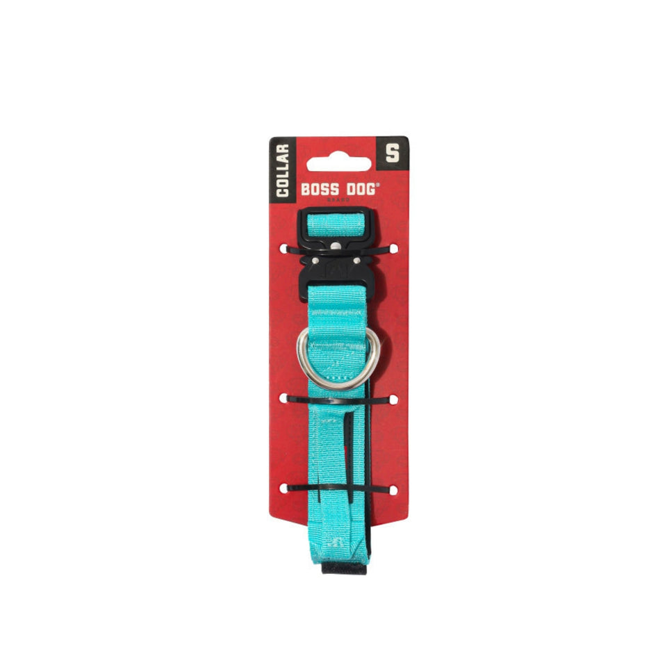 Boss Dog Tactical Adjustable Dog Collar Teal, 1ea/SM, 13-15in.