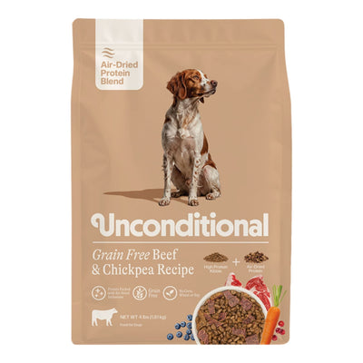 Unconditional Dog Air - Dried Grain Free Protein Blend Beef & Chickpea 4lbs.
