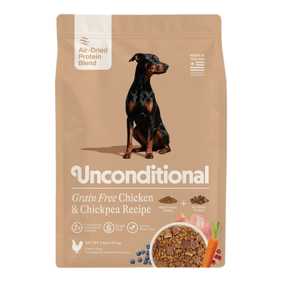 Unconditional Dog Air - Dried Grain Free Protein Blend Chicken & Chickpea 4lbs.