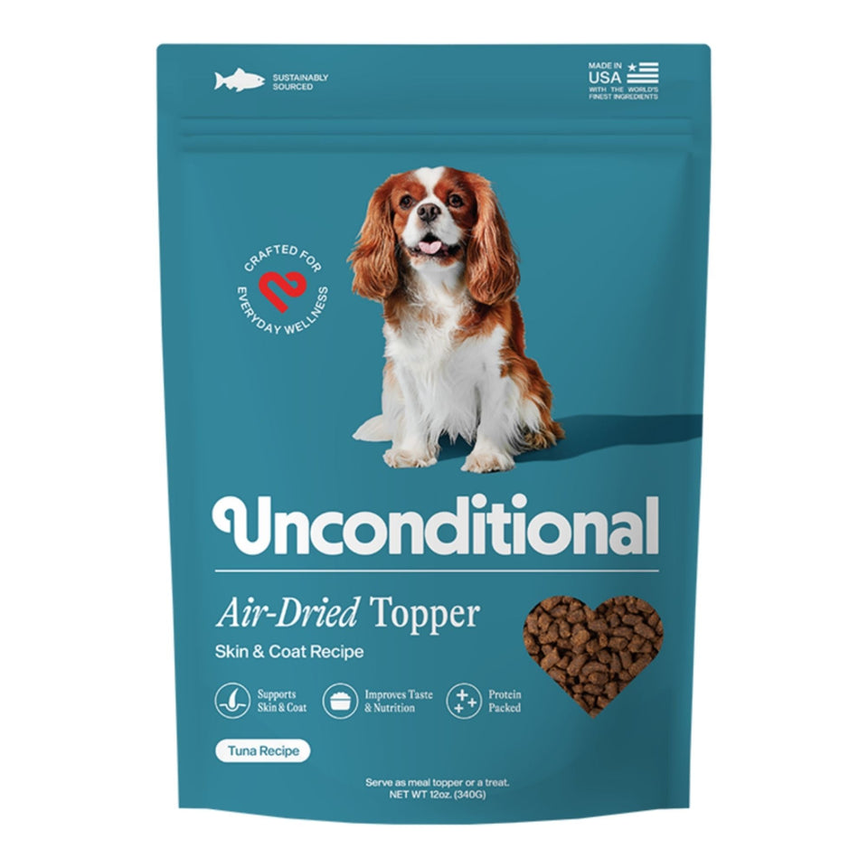 Unconditional Dog Air - Dried Topper Skin & Coat Tuna Recipe 12oz.