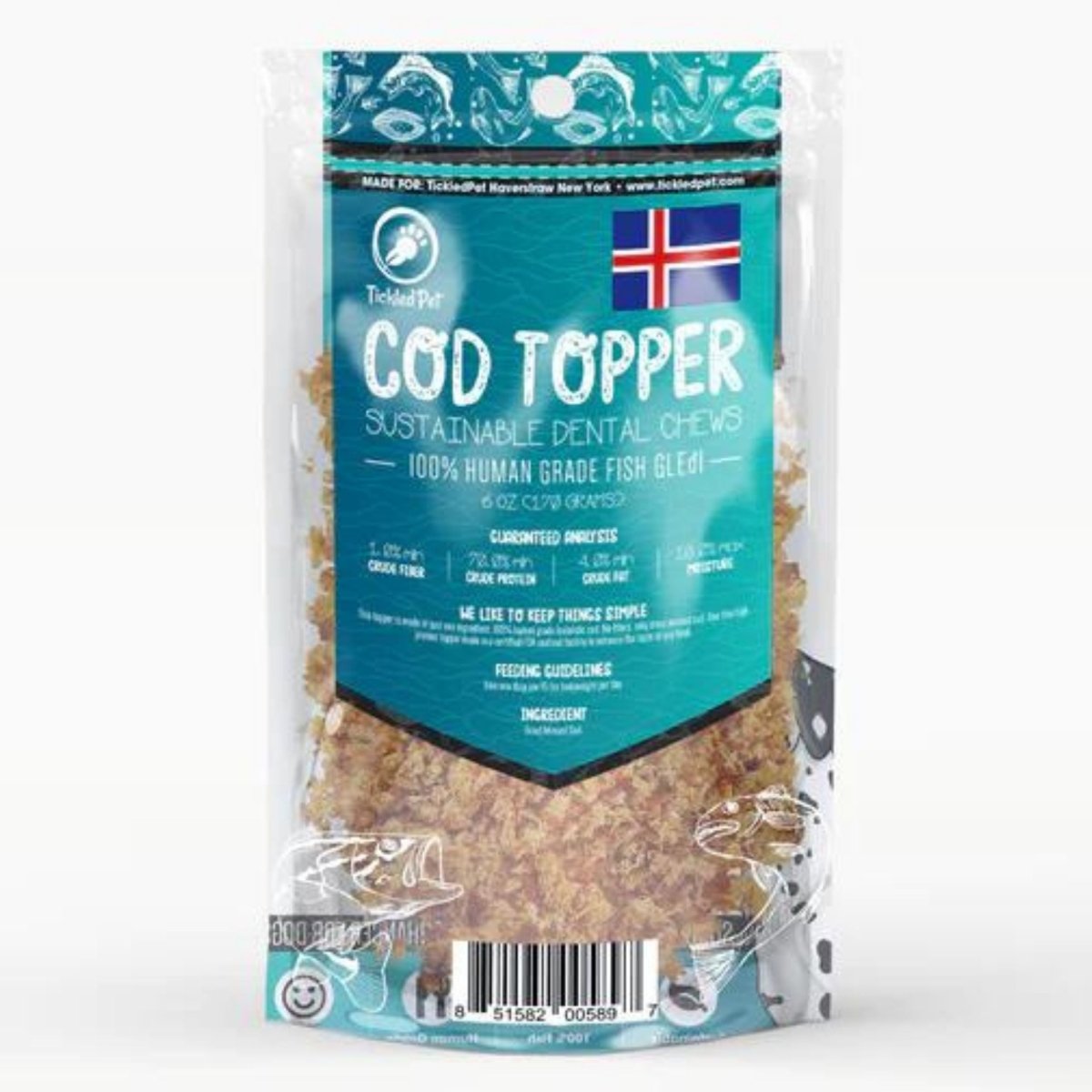 Tickled Pet Cat 3oz. Cod Topper - Pets Perfect