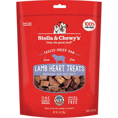 Stella & Chewy's Dog Freeze-Dried Dog Treat Lamb Heart, 3 oz