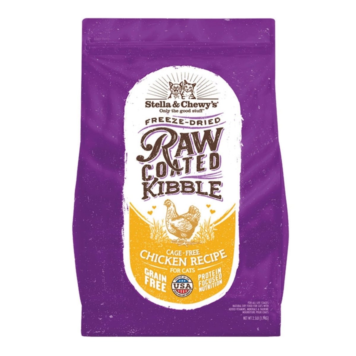 Stella & Chewys Cat Kibble - Raw Coated Cage - Free Chicken Recipe 10Lbs - Pets Perfect