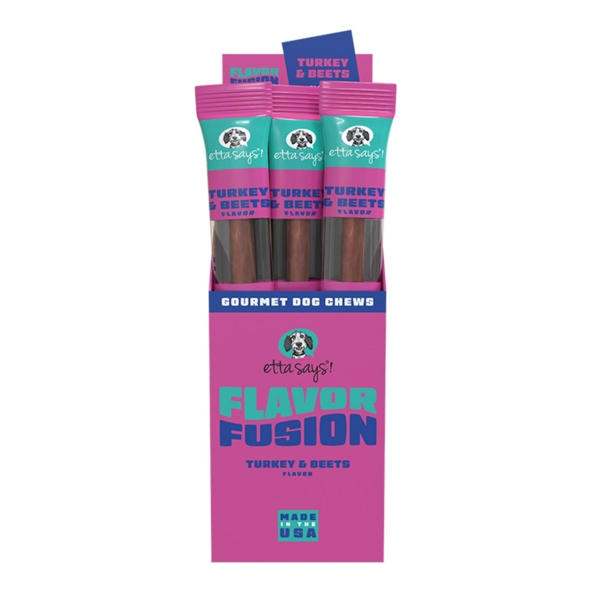 Etta Says Dog Flavor Fusion Chew Turkey 1.75oz. (Case of 12) - Pets Perfect