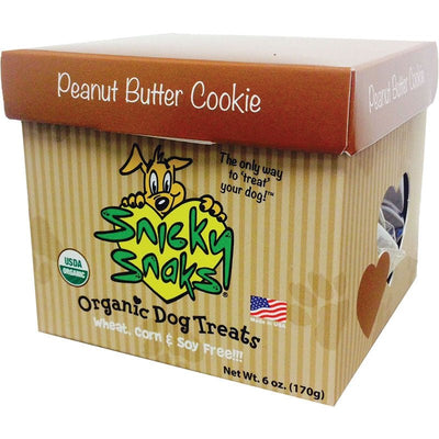 Snicky Snaks Usda Certified Organic Peanut Butter Cookie Dog Treat, 12 lb Bulk Box - Pets Perfect