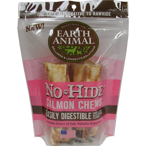 Earth Animal No Hide Salmon Chews Dog Treats, Medium 2 ct