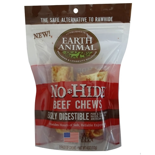 Earth Animal No Hide Beef Chews Dog Treats, Small, 2 ct