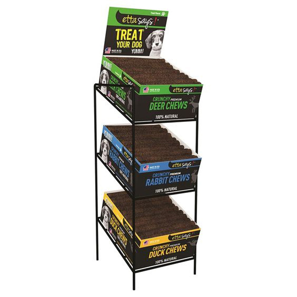 Etta Says! Metal Counter Display Rack, Free With 3 Boxes Of Dog Chews