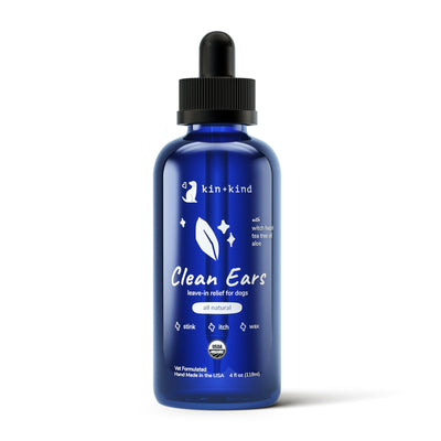 Kin+Kind Clean Ears 4 oz Organic Dog Ear Cleaner