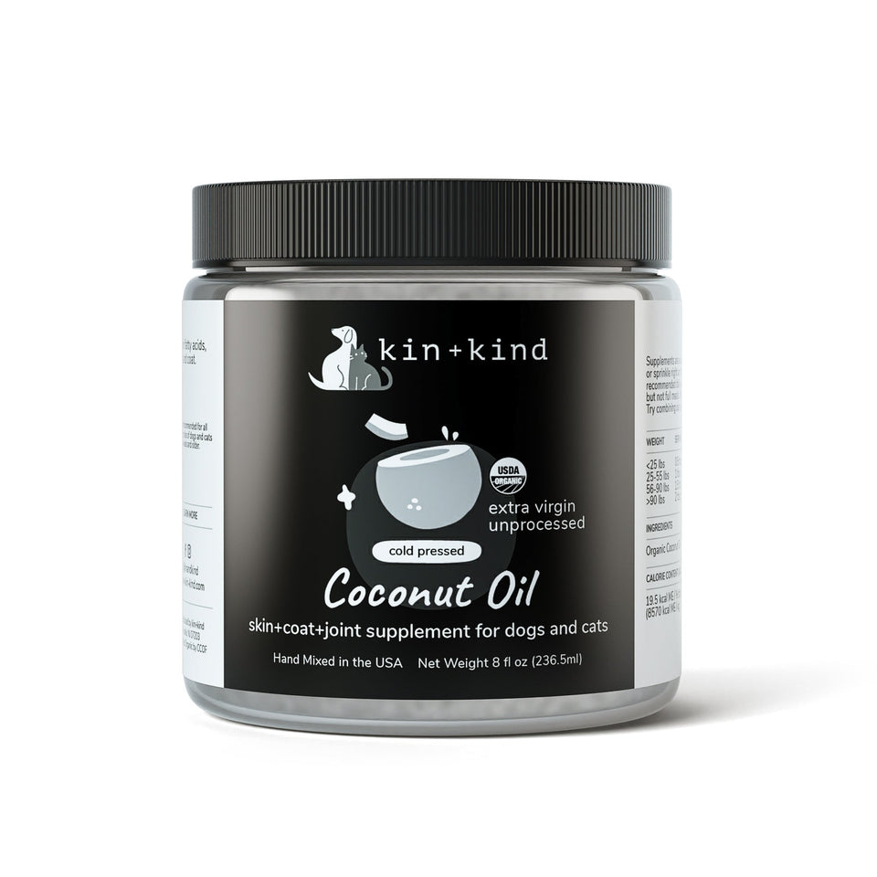 Kin+Kind Organic Coconut Oil Skin Coat Joint Supplement 4 oz