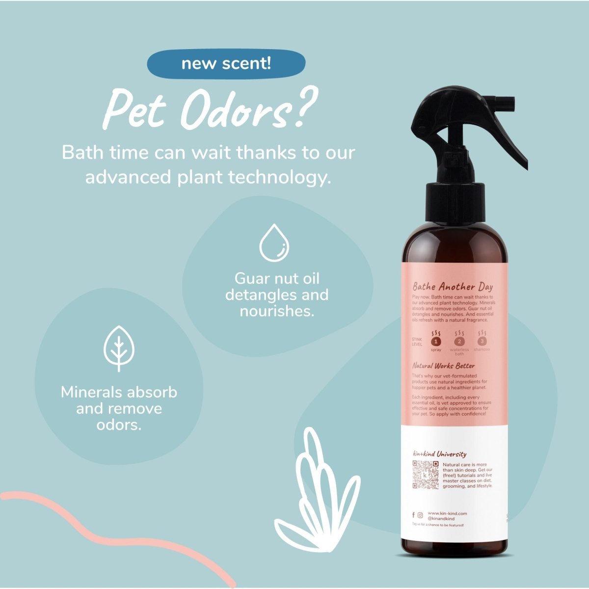 Kin+Kid Scent Bergamot Lime 12 oz. Odor Neutralizer - Pets Perfect