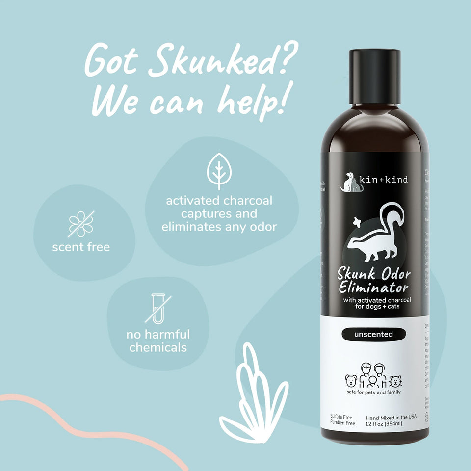 Kin+Kind Pet Shampoo Skunk Odor Eliminator 12 oz