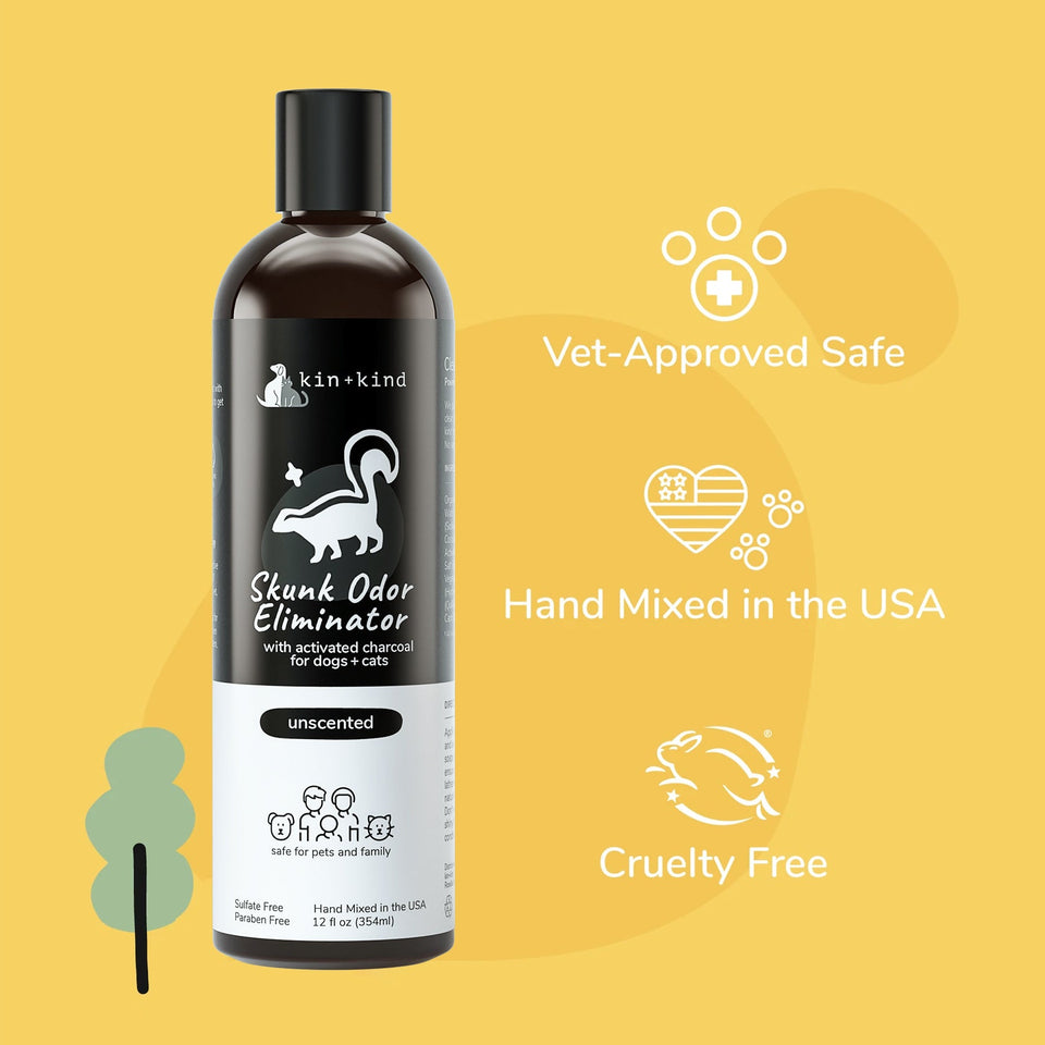 Kin+Kind Pet Shampoo Skunk Odor Eliminator 12 oz