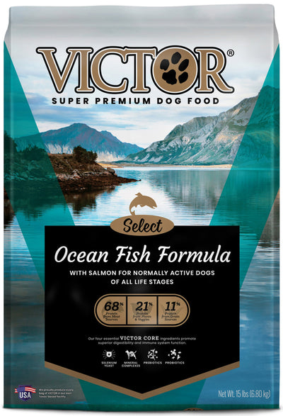 Victor Super Premium Select Dry Dog Food, Ocean Fish, 15lb