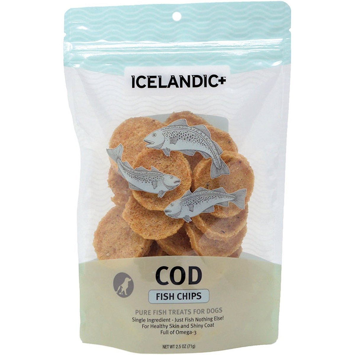 Icelandic Fish Treat - Cod Fish Chips Single Bag - Pets Perfect