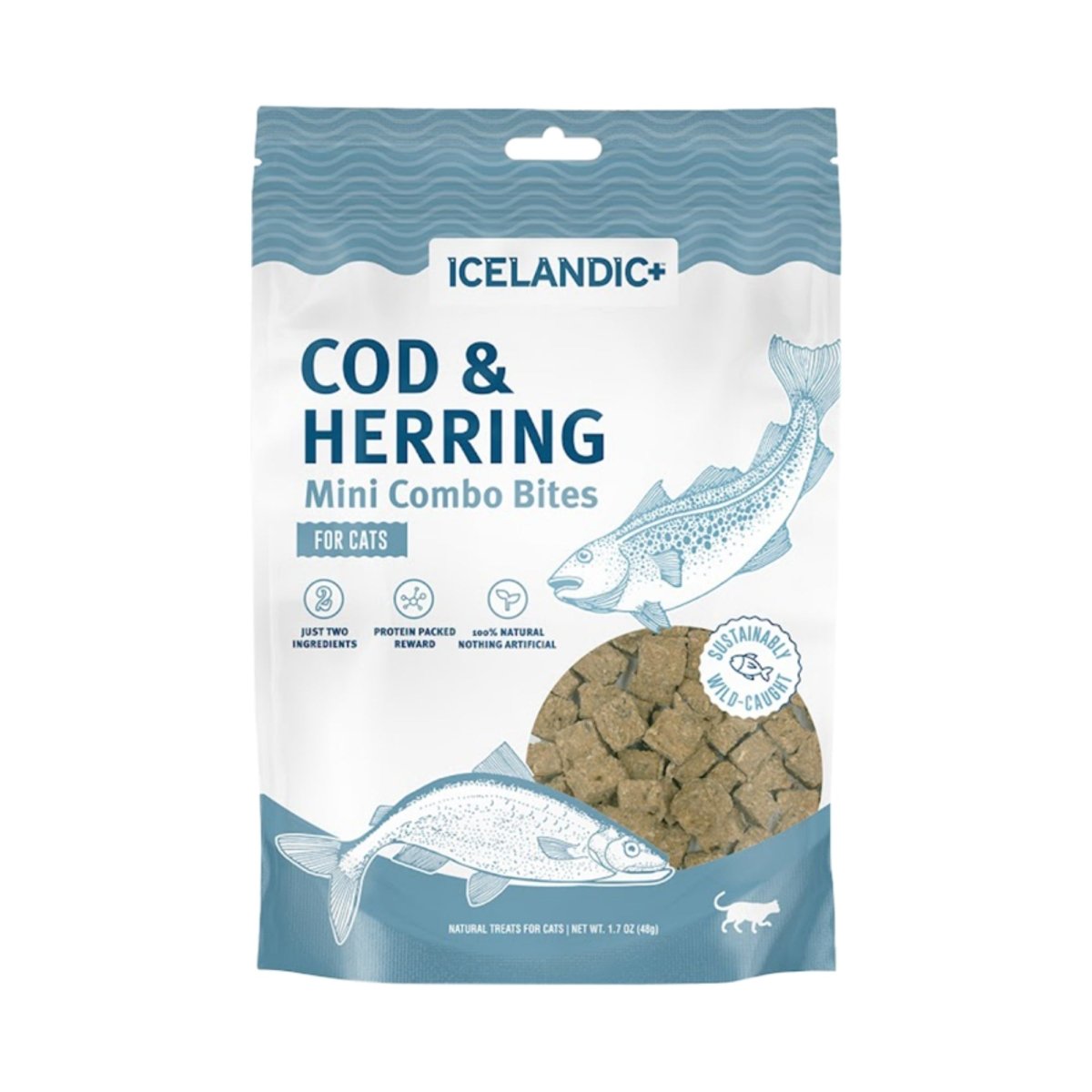 Icelandic Cat Mini Cod & Herring Combo Bites 1.7oz. - Pets Perfect