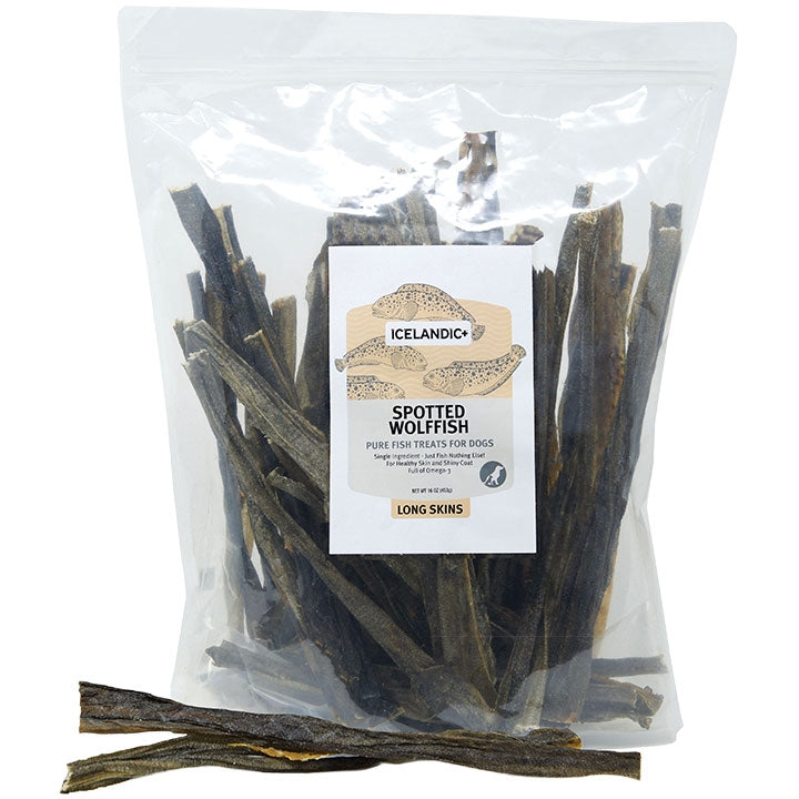 Icelandic+ Wolffish Skin Strips - Dense Omega-3, 16 oz