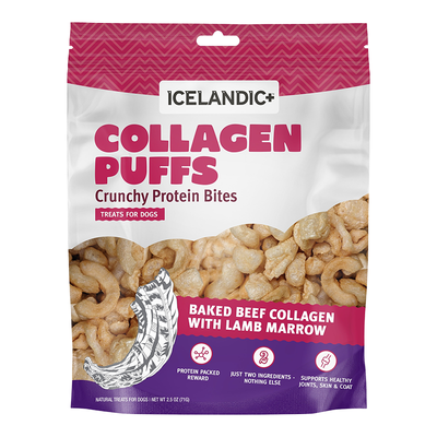 Icelandic Dog Collagen Puffs Bites with Marrow 2.5 oz