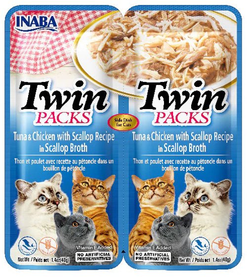Inaba Cat Twin Pack Tuna Chicken in Scallop Broth 2.08oz. (6 Count) - Pets Perfect