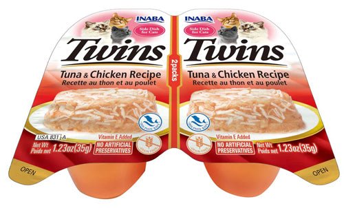 Inaba Cat Twin Cups Tuna Chicken 6Ct/2.46Oz - Pets Perfect