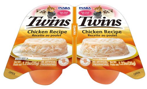 Inaba Cat Twin Cups Chicken 6Ct /2.46Oz - Pets Perfect