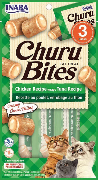 Inaba Cat Churu Bite Chicken Wrap Tuna 6 ct/1.05 oz