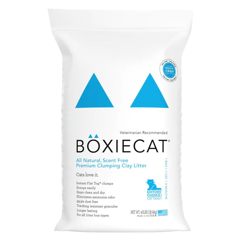 Boxiecat Cat Scent Free Clay Litter 40Lbs