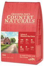Grandma Mae's Country Naturals Dry Dog Food Salmon & Whitefish Meal 18ea/9 oz - Pets Perfect