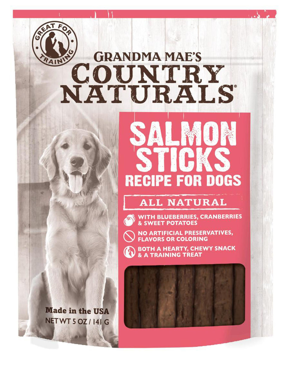 Grandma Mae's Country Naturals Grain-Free Salmon Sticks Dog Treats 5 oz