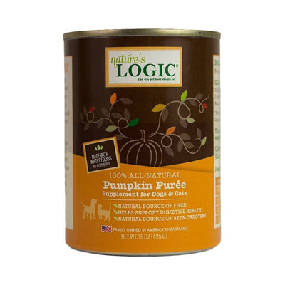 Nature's Logic Dog Cat Pumpkin Puree, 15 oz each, Case of 12