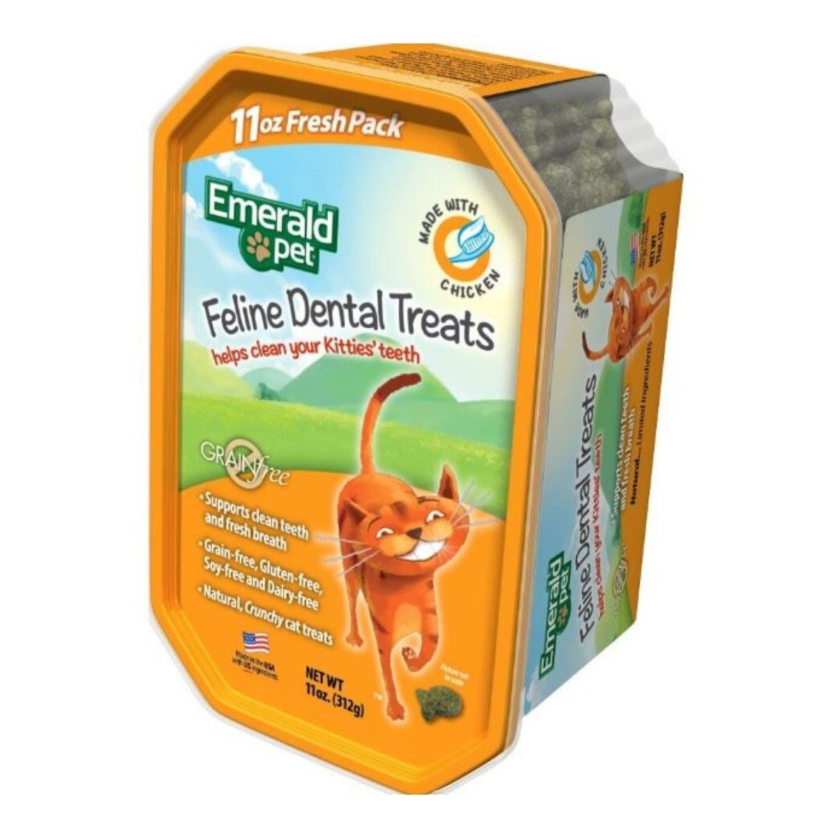 Emerald Pet Feline Dental Cat Treats Chicken 11oz - Pets Perfect