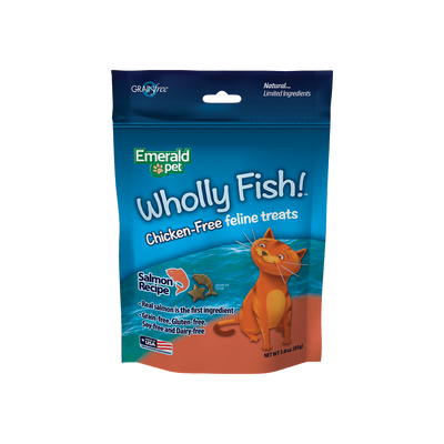 Emerald Pet Wholly Fish! Salmon Cat Treat 3oz. Default Title