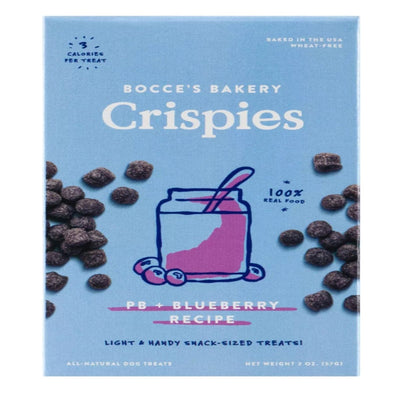 Bocces Dog Crispies Peanut Butter And Blueberry 2 oz