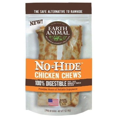 Earth Animal No Hide Chicken Chews Dog Treats, 7 in, 2 ct