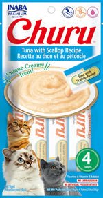 Inaba Cat Churu Puree Tuna Scallop 0.52Oz/6Ct - Pets Perfect