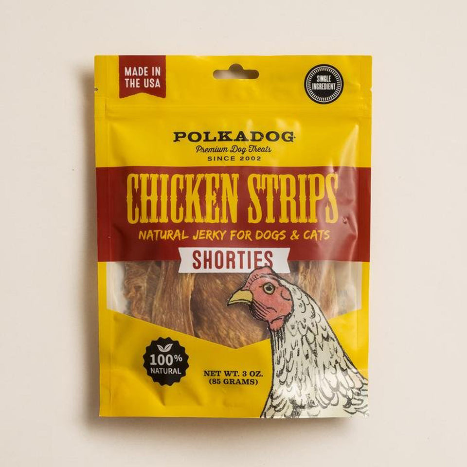 Polka Dog Bakery Polkadog Chicken Strips Jerky Shorties Dog And Cat Dog Treats 3 oz