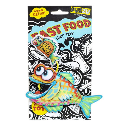 Fuzzu Fast Cat Food - Fish and Taco Cat Toy
