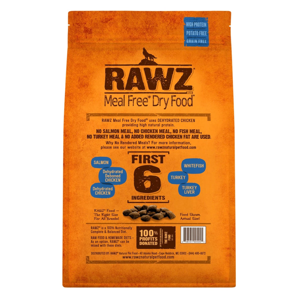 Rawz Dog Salmon Chicken Whitefish Meal Free 10Lb
