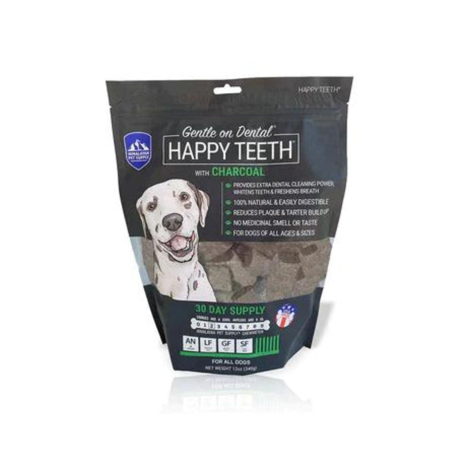 Himalayan Dental Chew - 30-Day Charcoal Cheese Dog Treat, 12 oz Bag