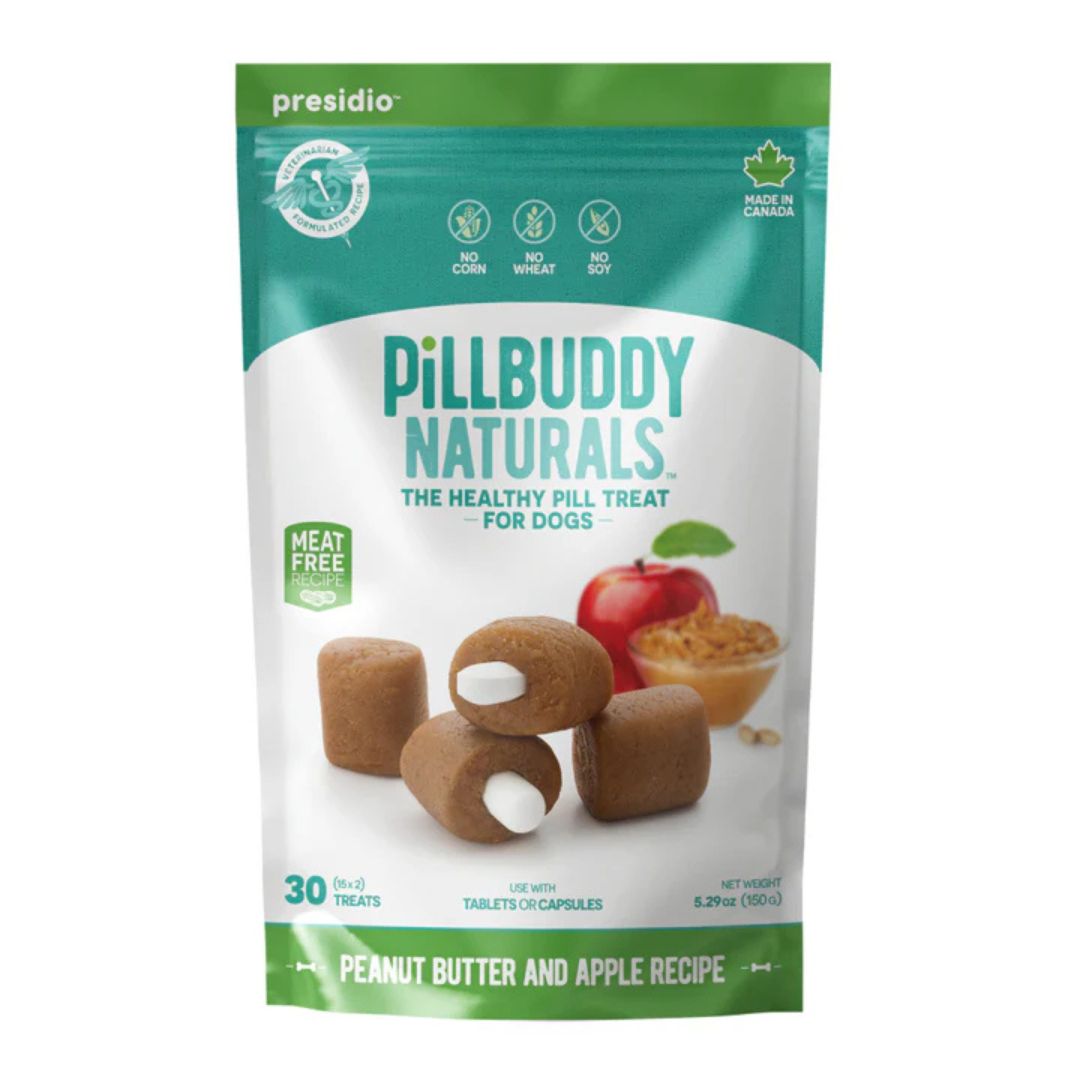 Presidio Dog Pill Buddy Natural Peanut Butter & Apple 30 ct