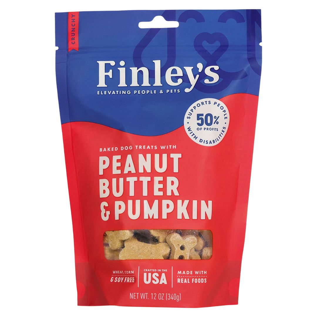 Finley's Peanut Butter Pumpkin Crunchy Dog Biscuits 12 oz - Pets Perfect