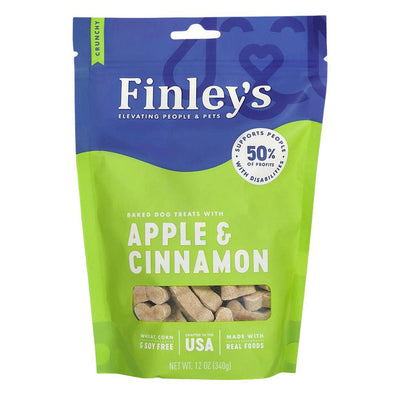 Finleys Dog Crunchy Biscuits Apple And Cinnamon, 12 oz