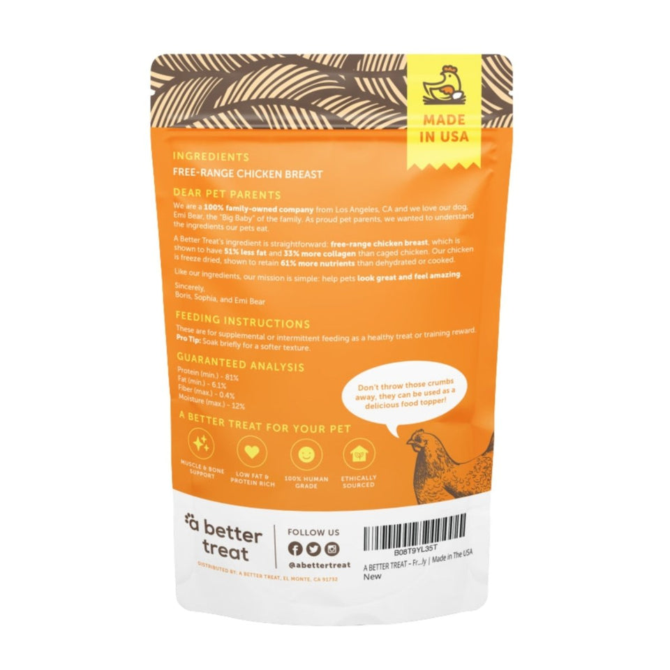 A Better Dog Treat Just One Thing FD Chicken Breast Dog & Cat Dog, view 2