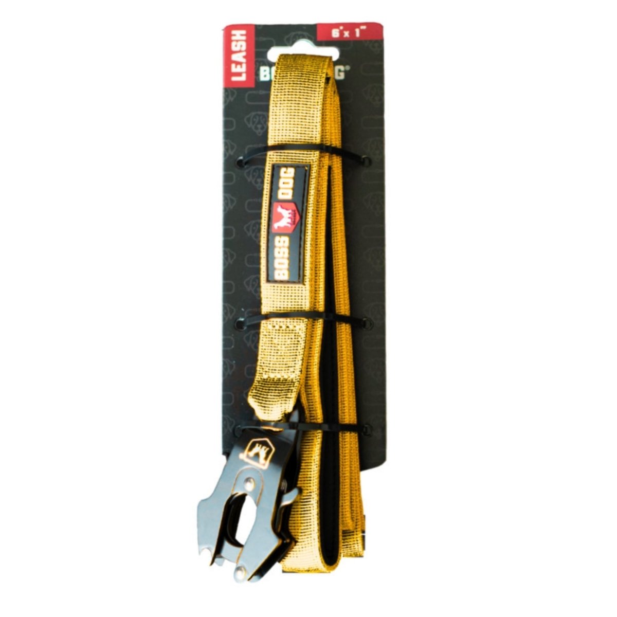 Boss Dog Tactical Leash – Yellow, 1 in x 6 ft - Pets Perfect