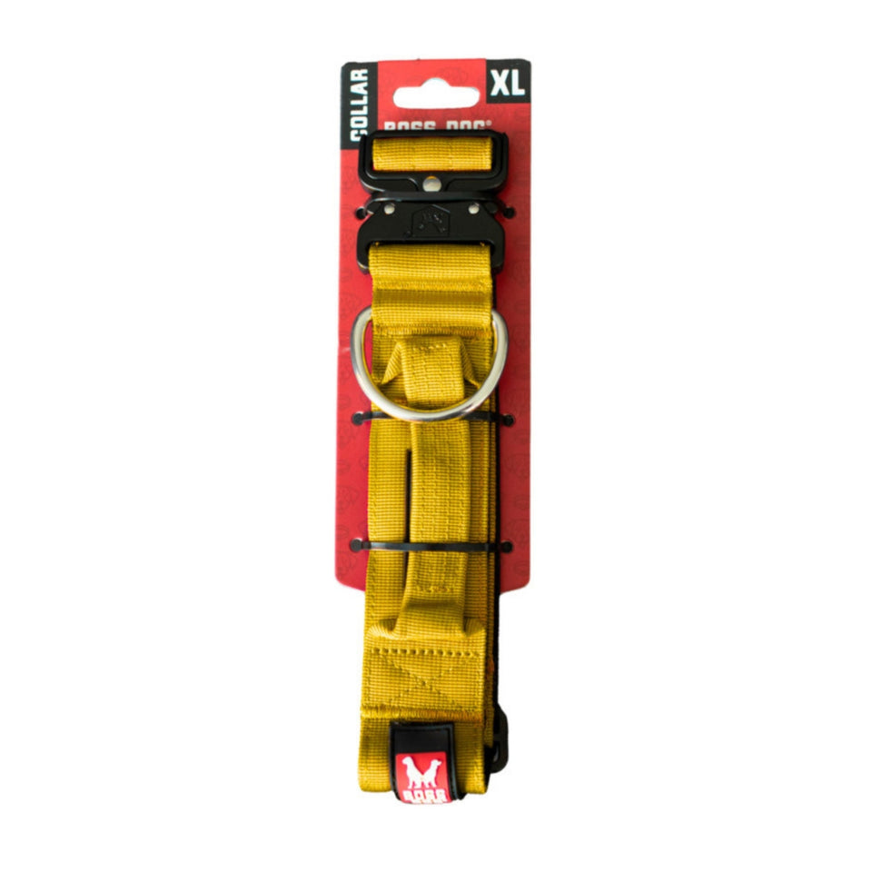 Boss Dog Tactical Adjustable Dog Collar Yellow, 1ea/XL
