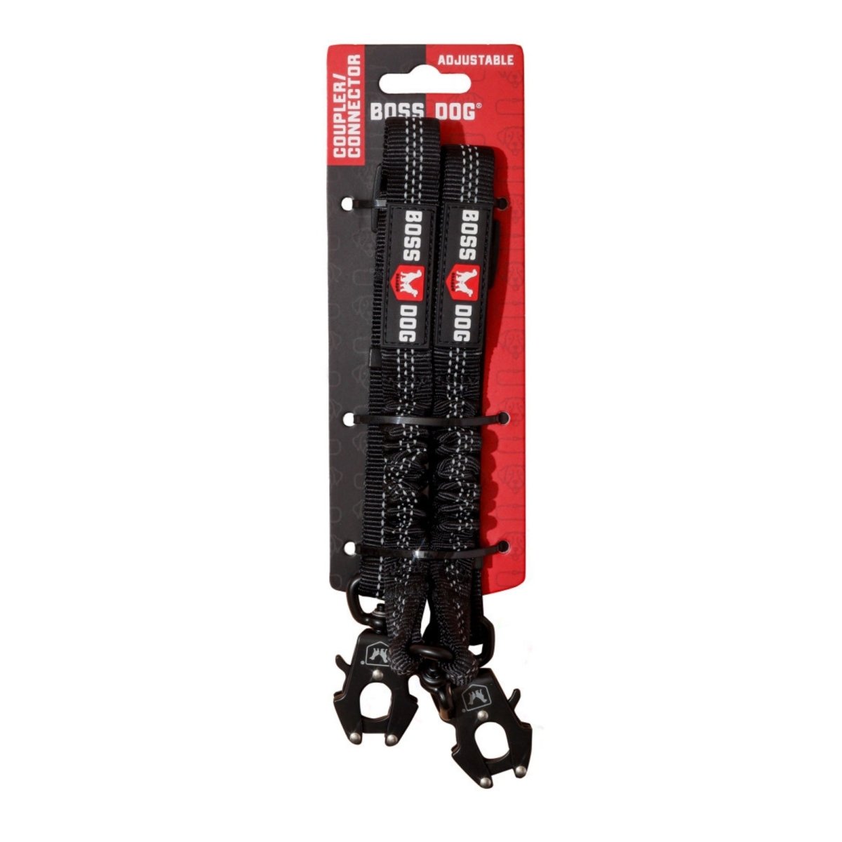 Boss Dog Tactical Adjustable Dual Coupler w/Bungee Black, 1ea/1824 in - Pets Perfect