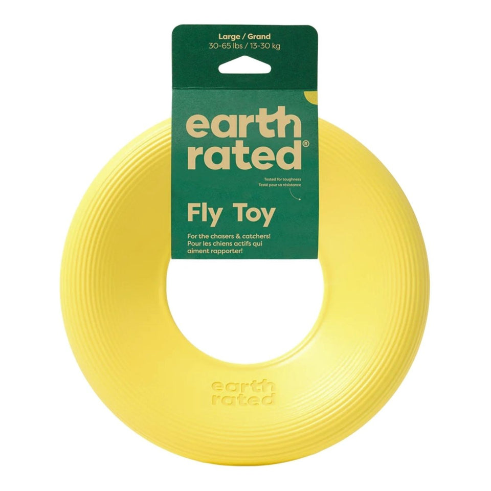 Earth Rated Dog Flyer Dog Toy Yellow Large