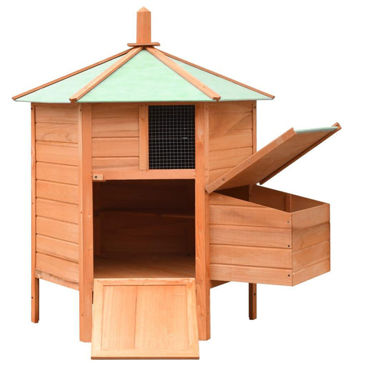 vidaXL Chicken Cage Solid Pine & Fir Wood 49.6"x46.1"x49.2".