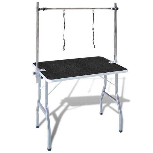 vidaXL Adjustable Dog Grooming Table with 2 Nooses - Professional Pet Grooming Station